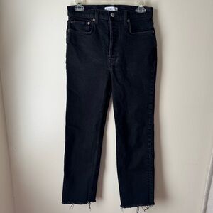 Re/Done Originals Stove Pipe High Rise Black Jeans Women’s SZ 29